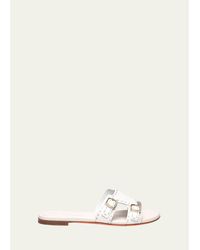 Santoni - Didi Double-Monk Flat Slide Sandals - Lyst