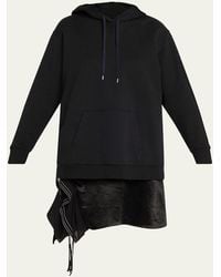 3.1 Phillip Lim - Hoodie Combo Dress With Flounce Skirt - Lyst