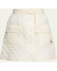 Moncler - Quilted Cargo Mini Skirt - Lyst