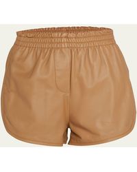 Zeynep Arcay - Leather Jogger Shorts - Lyst