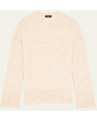 Theory - Karenia Wool-cashmere Drop-shoulder Donegal Sweater - Lyst