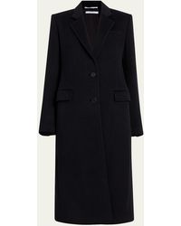 Another Tomorrow - Cashmere Blend Tailored Peacoat - Lyst