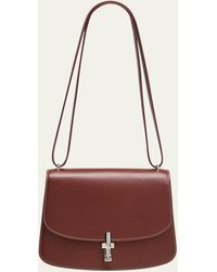 The Row - Sofia Saddle Crossbody Bag In Box Leather - Lyst