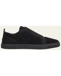 Christian Louboutin - St Louis Suede Slip-On Sneakers - Lyst