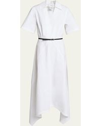 Givenchy - Asymmetric Poplin Shirtdress With Belt - Lyst