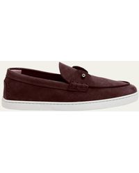 Christian Louboutin - Chambeliboat Suede Boat Shoes - Lyst