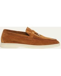 Loro Piana - Summer Charms Walk Suede Loafers - Lyst