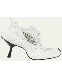 Balenciaga - Monday Heeled Leather Sneakers - Lyst