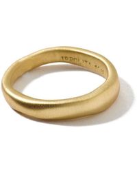 Ippolita 18k Gold Wide Squiggle Band Ring, Size 7 - Metallic