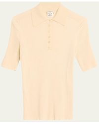 Lafayette 148 New York - Ribbed Elbow-sleeve Polo - Lyst