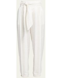 Loro Piana - Gustel New Summertime Line Belted Flax Pants - Lyst