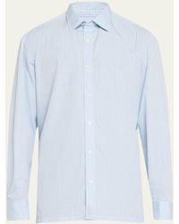 Charvet - Cotton Mini Check Sport Shirt - Lyst