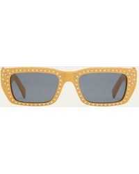 Moncler - X Palm Angels Crystal Acetate & Plastic Rectangle Sunglasses - Lyst