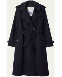 Burberry - Kensington Belted Cashmere-Wool Double-Breasted Trench Coat - Lyst