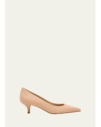 Stuart Weitzman - Stuart Suede Kitten Pumps - Lyst