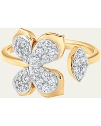 Sara Weinstock - 18k Two-tone Gold Lierre Diamond Pear And Marquise Cluster Open Ring - Lyst