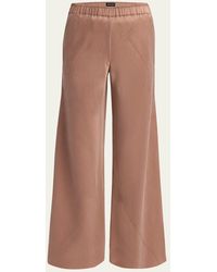 Giorgio Armani - Elastic Waistband Wide Leg Trousers - Lyst