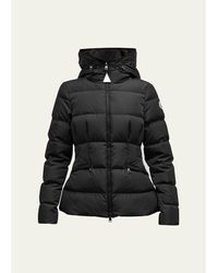 Moncler - Avoce Hooded Puffer Jacket With Elastic Belt - Lyst