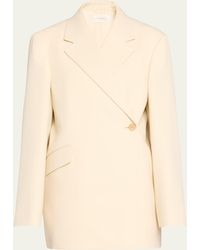 The Row - Azul One-button Wool Jacket - Lyst
