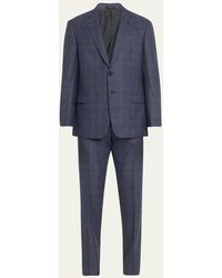 Giorgio Armani - Wool-silk Shadow Plaid Suit - Lyst