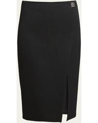 Givenchy - Wool Pencil Skirt With 4g Buckle Detail - Lyst