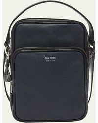 Tom Ford - Small Grain Leather Zip Crossbody Bag - Lyst