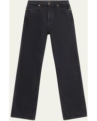 KHAITE - Danielle Enameled Button Jeans - Lyst