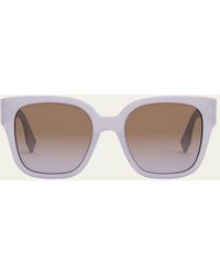 Fendi - Ff Square Acetate Sunglasses - Lyst