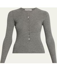 Nackiyé - Insider Wool Rib Henley Top - Lyst