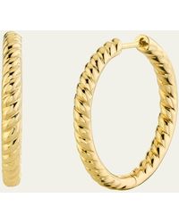 Anita Ko - Zoe Braided Hoop Earrings In 18k Yellow Gold - Lyst