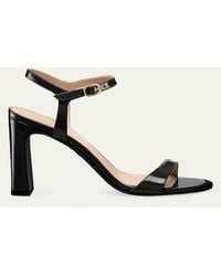 Stuart Weitzman - Babette Patent Leather Ankle-Strap Sandals - Lyst