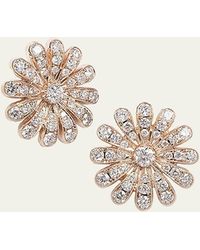 Nam Cho - 18k Rose Gold Daisy Earrings With Diamonds - Lyst
