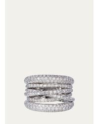 Sidney Garber - 18K Diamond Scribble Band Ring - Lyst