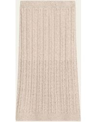 Brunello Cucinelli - Sequined Cable Knit Body-Con Midi Skirt - Lyst