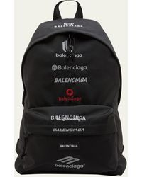 Balenciaga - Explorer Multilogo Nylon Backpack - Lyst