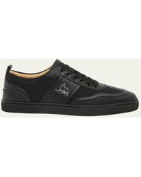 Christian Louboutin - Retero Canvas And Leather Low-Top Sneakers - Lyst