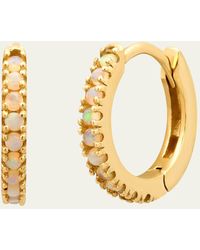 Andrea Fohrman - 14k Yellow Gold Pave Small Huggie Earrings - Lyst