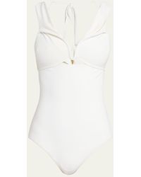 Zimmermann - Lexi Off-shoulder One-piece Swimsuit - Lyst