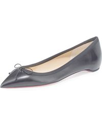 Christian louboutin Corbeau Pvc and Patent Leather Flats in ...