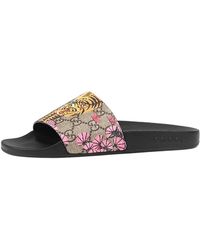 Pursuit Bengal,Print Canvas Sandal , Black Info Gucci\u0027s Pursuit sandals will be the perfect way to welcome the warm weather in style. Made from