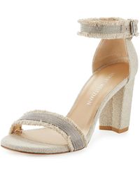 Stuart Weitzman Chaingang Fringe City Sandal - Gray