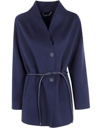 Seventy - Coat Wool Blend "Short Coat" - Lyst