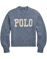 Polo Ralph Lauren - Logo-intarsia Cotton Sweater - Lyst