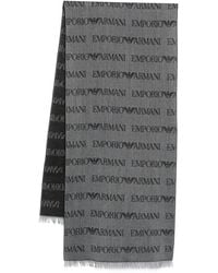 Emporio Armani - Scarf Classic Wool "Wool Classic Scarf" - Lyst