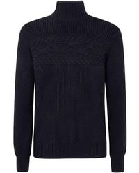 ZEGNA - Pure Wool Pearl Stitch High Neck - Lyst