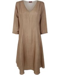 BIANCO LEVRIN - Midi Silk Dress 130 Cm - Lyst
