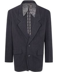 Ziggy Chen - Blazer Raw Edge Collar "Raw Edge Collar 2 Button Blazer" - Lyst