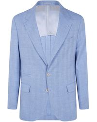 Brunello Cucinelli - Single-Breasted Blazer Jacket - Lyst