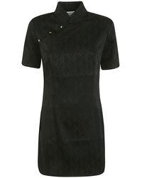 Marine Serre - Jacquard Viscose Mini Dress Clothing - Lyst