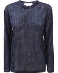 Comme des Garçons - Shirt Thin Roundneck Polyester Mesh Velour Washer - Lyst
